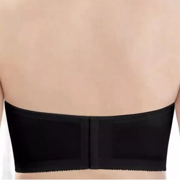 Glamorise Complete Comfort Strapless Bandeau Bra Wire Free 36B/C/D Black - Picture 2 of 6